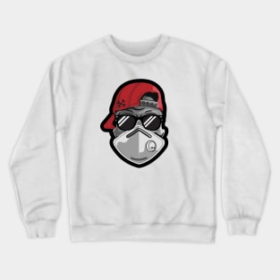 Skelton with safety mask Crewneck Sweatshirt